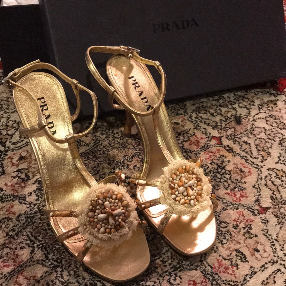 NWIB Authentic Prada Strappy Sandals